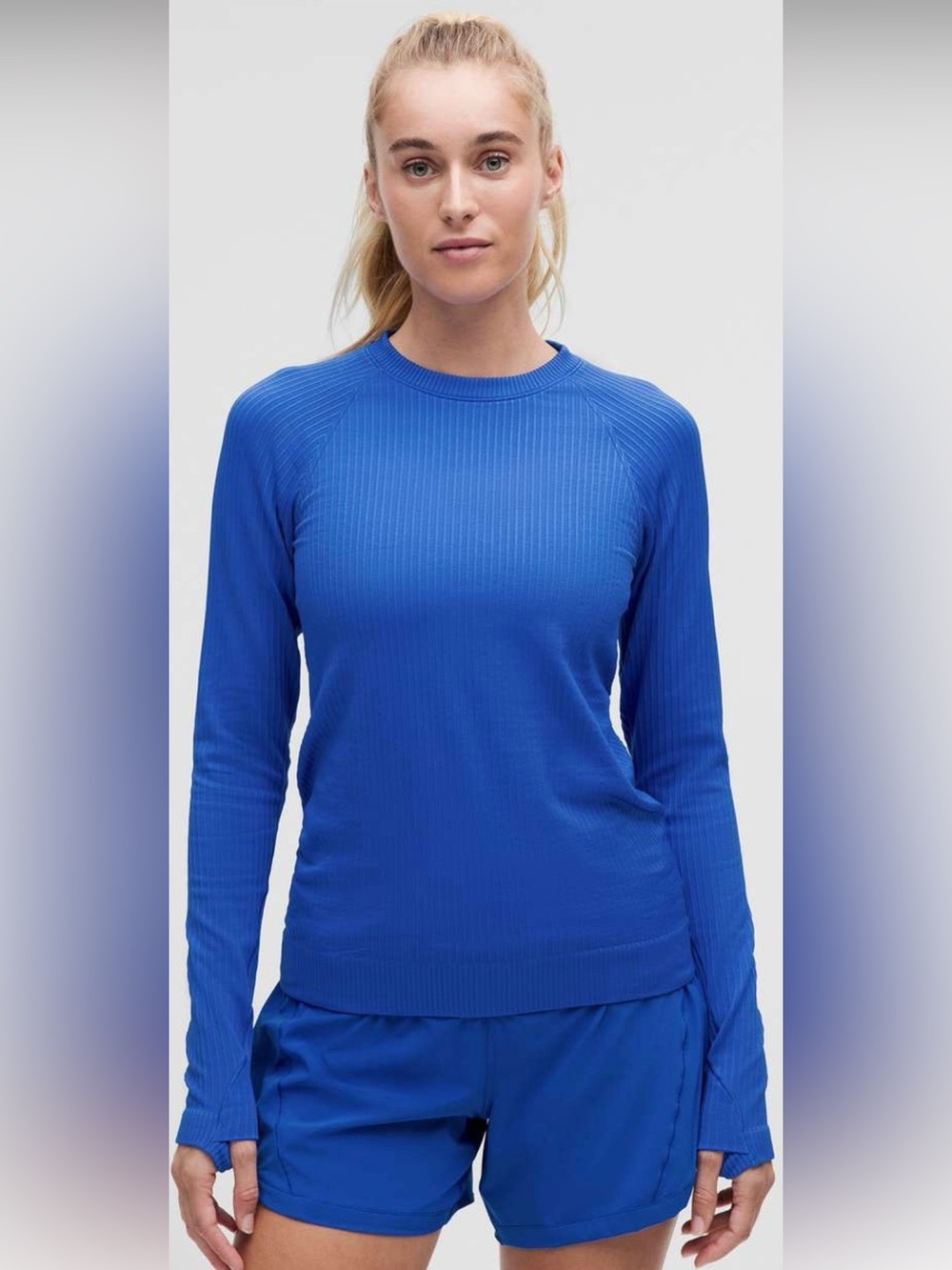 Lululemon Rest Less Pullover Colour Rib Cerulean Blue, NWT SIZE 6